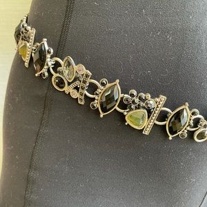 Silver chained waist belt